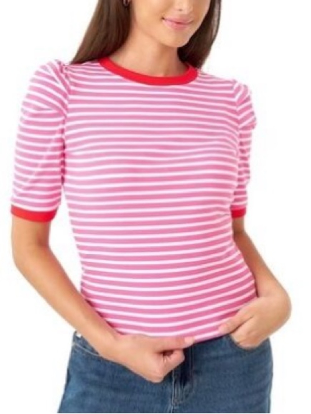 Rebecca Minkoff Striped Crewneck Top